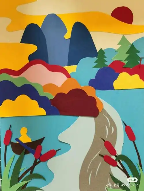 保存的原主的作品,我的看着这张图自己临摹的喔#剪贴画  #治愈系风景