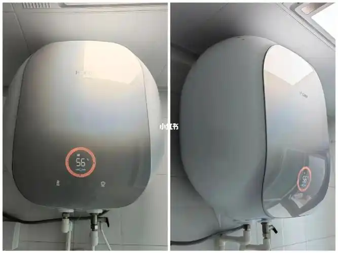 所以购买了体积小的海尔马卡龙40 升的热水器,这样不用把热水器半包在