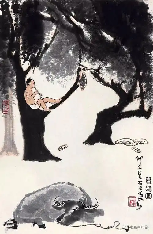 李可染《牧牛图》专辑,高清收藏!_国画教程_零二七艺考