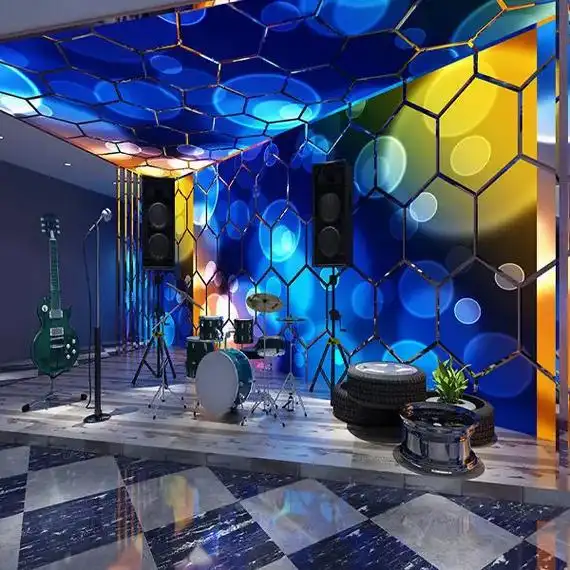 直播背景布星空舞台炫酷打碟快手3d立体唱.#高端大气上档次这 - 抖音