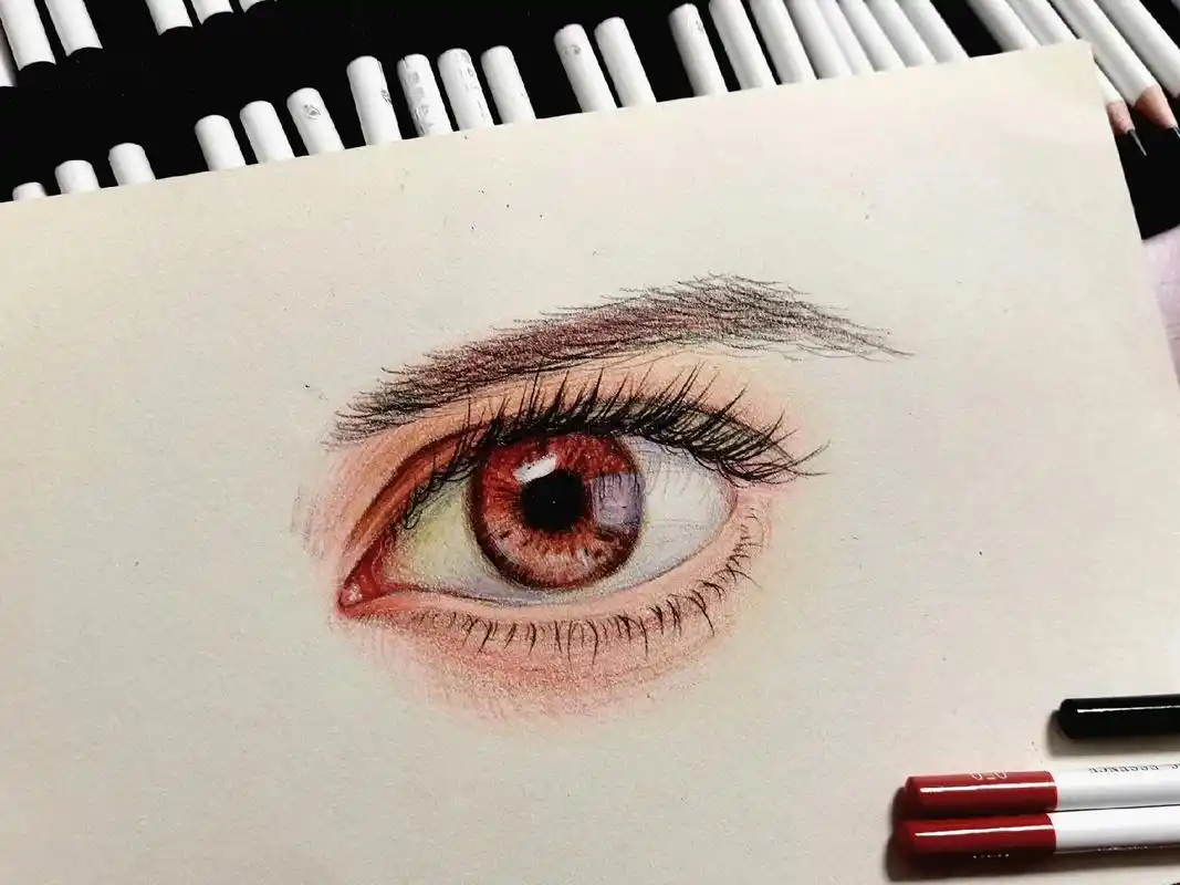 用彩铅画眼睛步骤图来啦,喜欢的收藏一起画起来 - 抖音