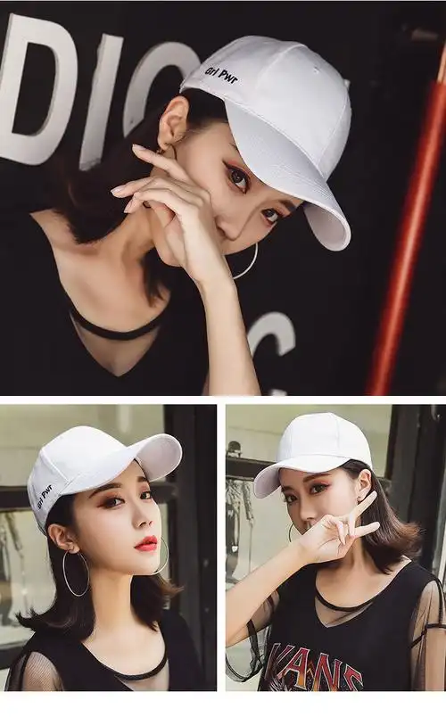 白帽子帽子女ins韩版夏季棒球帽潮春秋防晒遮阳帽网红鸭舌帽太阳帽