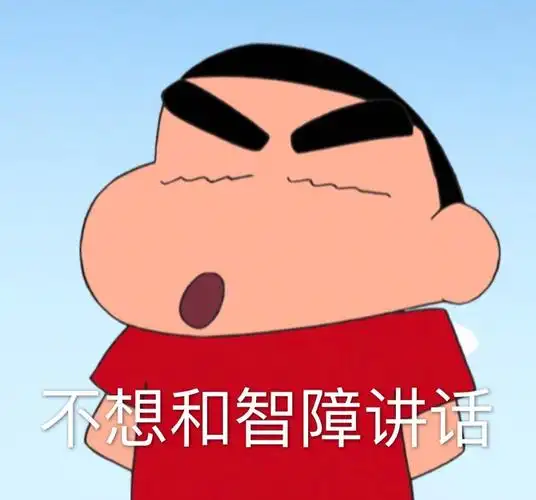 不想和智障讲话蜡笔小新蜡笔小新智障讲话不想表情
