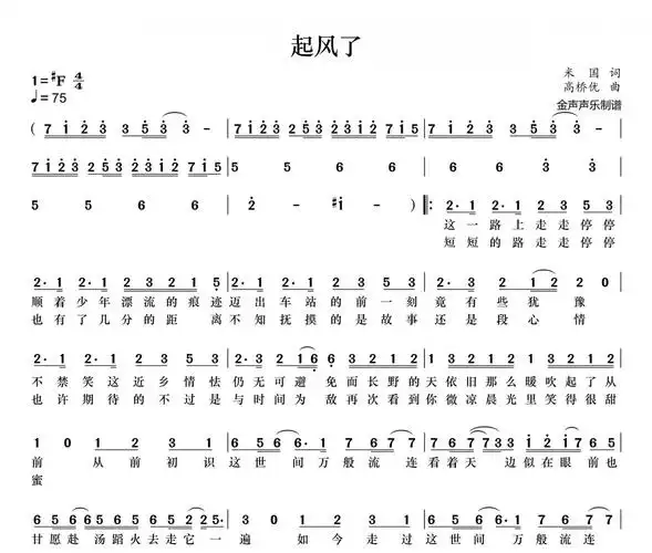 买辣椒也用券-起风了简谱#f调