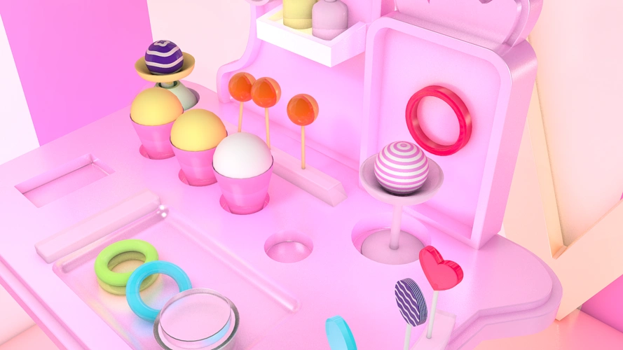 粉色的少女心——冰淇淋车