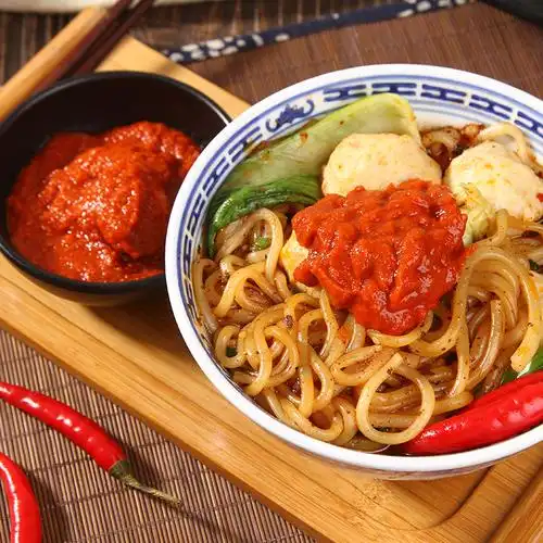 官仔正宗沙县小吃辣椒酱500g自制超辣蒜香拌面辣椒酱