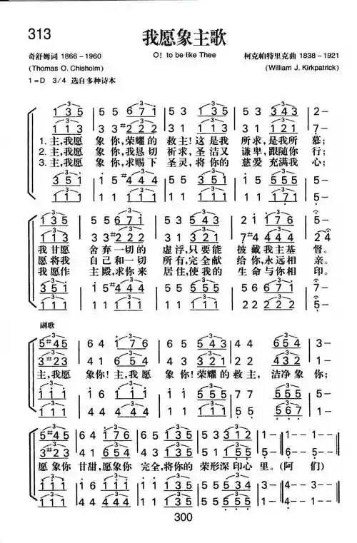 第313首 - 我愿象主歌