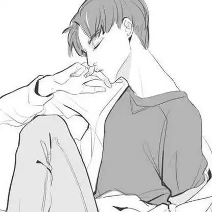 二次元头像男生呆萌可爱头像一对表情动漫人物简笔画呆萌男卡通动漫简