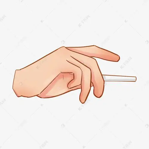 弹烟灰手指姿势插画