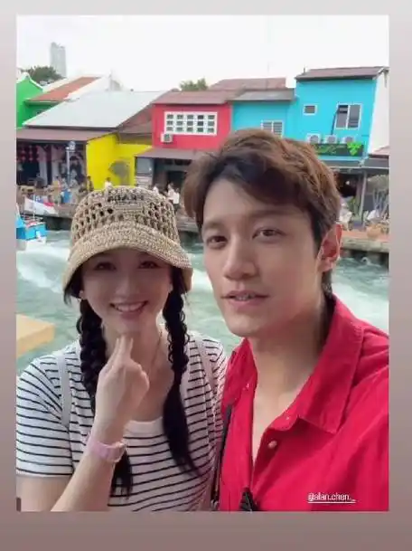 陈乔恩和老公马来西亚过年,艾伦带老婆感受当地风情