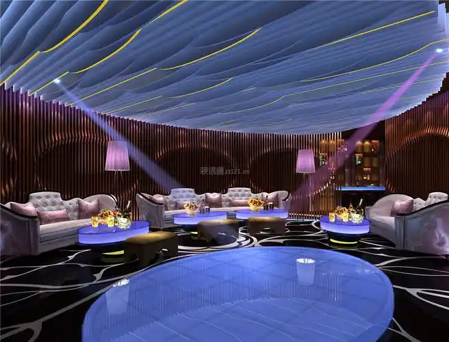 现代风格4000平米ktv大包间灯光布置效果图