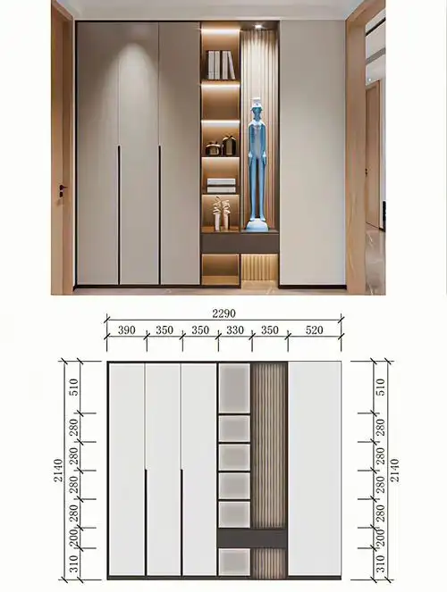 6款高颜值入户鞋柜设计尺寸图7878