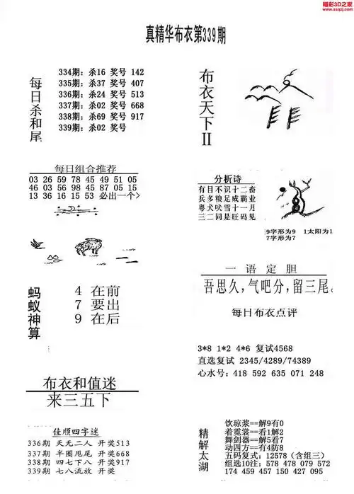 3d339期真精华布衣天下123456_3d布衣图库_3d之家