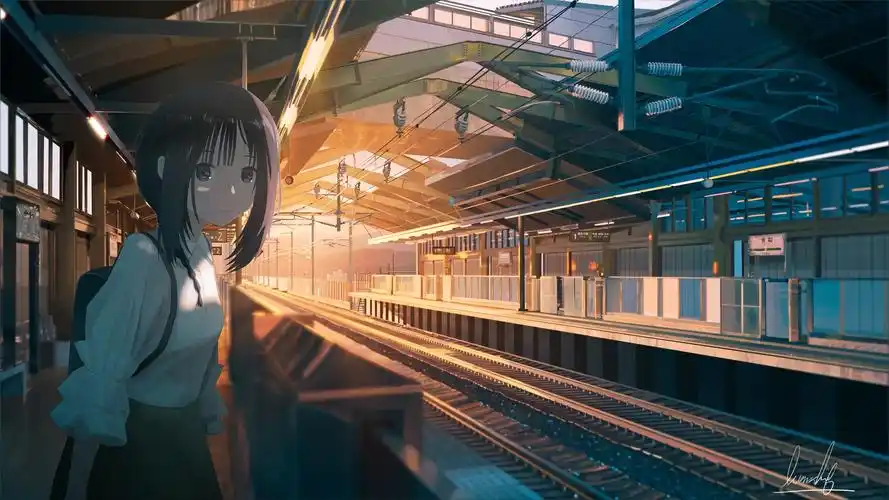 女子车站2k动漫壁纸壁纸