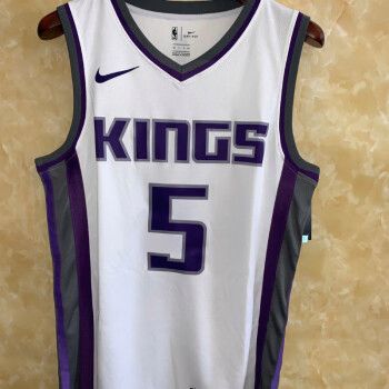 bolanhupo德阿龙·福克斯国王队5号热压版球衣男fo 白色 xs【图片 价