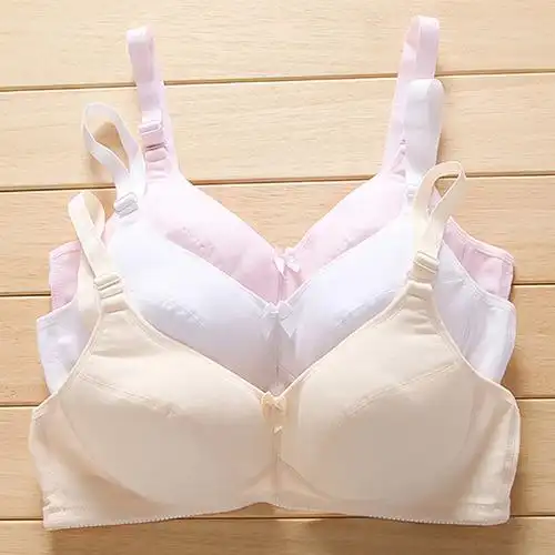 文胸包邮少女内衣纯棉中学生钢圈发育mm特大少女文胸