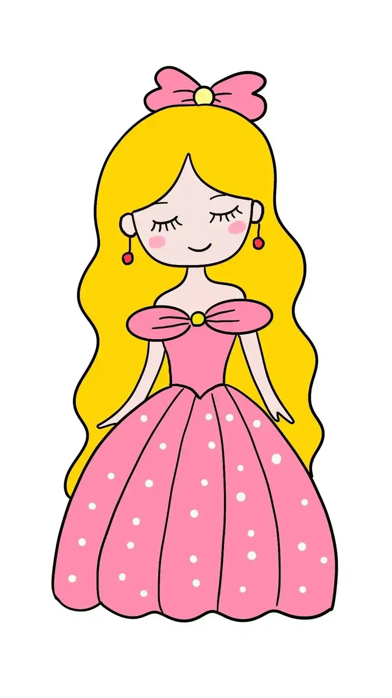 公主简笔画#一学就会的简笔画 #跟着抖音学画 - 抖音