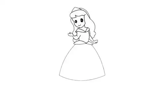 爱洛公主简笔画的画法步骤教程及图片大全