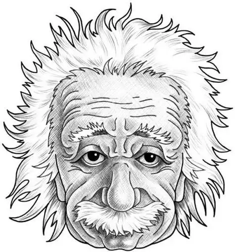 爱因斯坦的简笔画头像