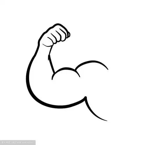 肌肉黑色图标孤立在白色背景