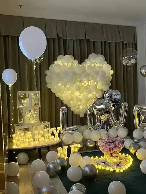 你总是很忙 但我一直都在 七夕气球布置提