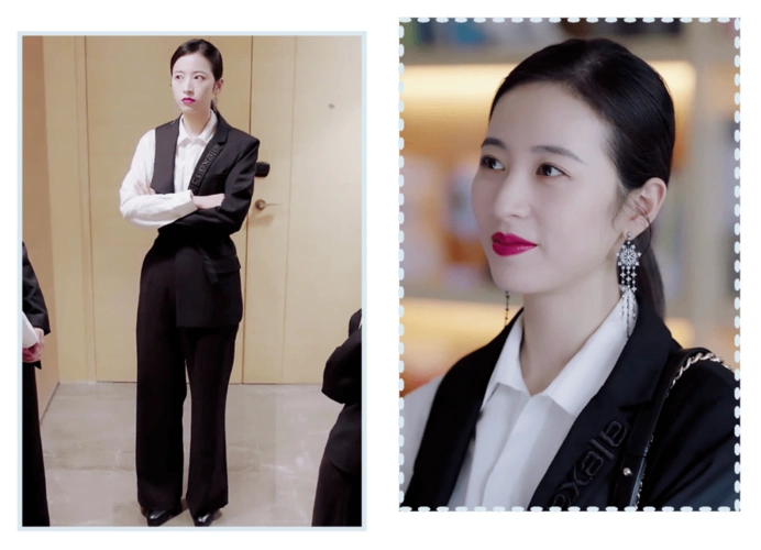 西装:alexander wang / 耳环:apm / 包包:chanel