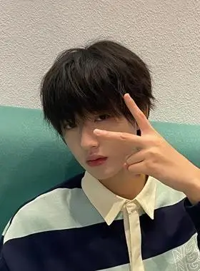 网红碎盖头男帅气短直发微分碎假发