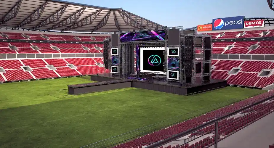 体育场现场舞台3d模型