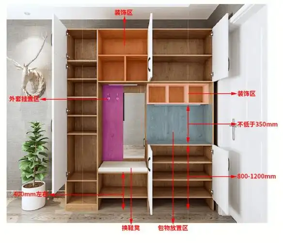 鞋柜设计常用尺寸男鞋98:350mm7015240mm女鞋90:300mm70
