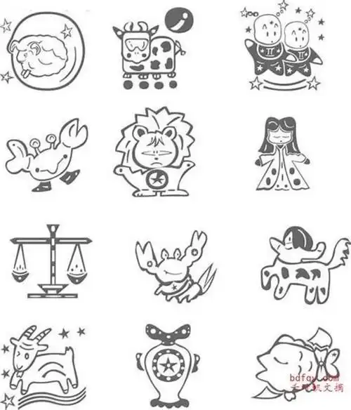 12星座最萌简笔画 12星座最萌简笔画水瓶座