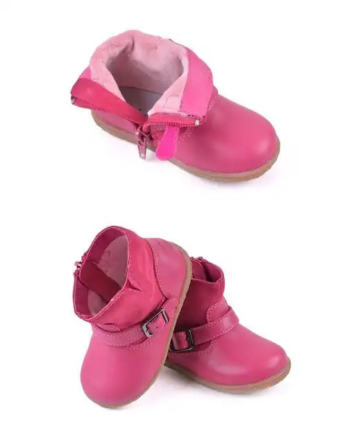 女桃红健康鞋童靴8-15个月