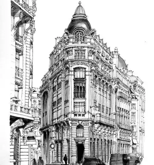 他用黑白线条改造巴黎标志性建筑