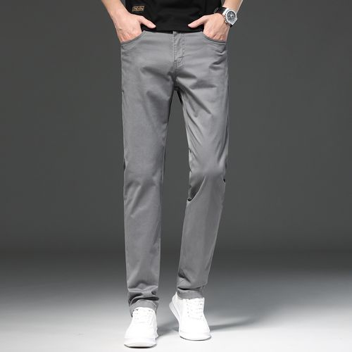 【2024春季款】时尚男士休闲裤男简约百搭纯色直筒裤子男装