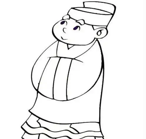 古人侧身简笔画画法