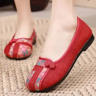 女士老爹鞋>大唐喜乐牛>大唐喜乐牛老北京布鞋女鞋平跟单鞋软底防滑