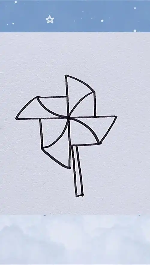 很简单的风筝简笔画