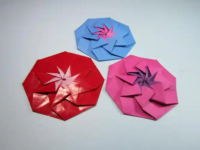 儿童手工折纸花朵,一张纸折出简单又漂亮的几何花