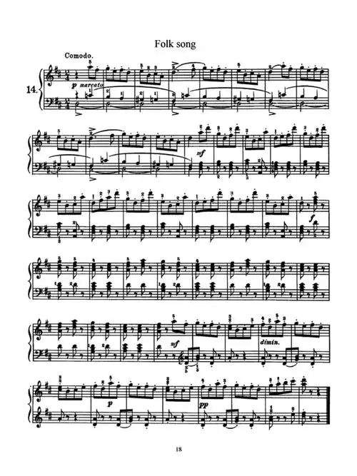 柴可夫斯基儿童钢琴曲集下完结