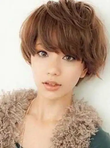 女生烟花烫发型图片 短发烟花烫发型图片(4)