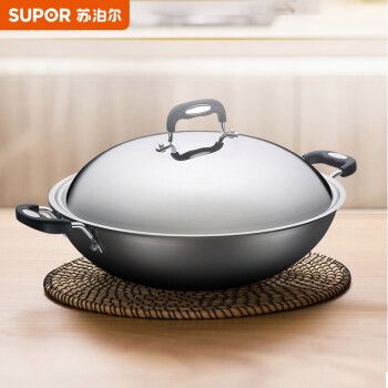 supor苏泊尔炒不怕无油烟40cm不粘炒锅pc40p1