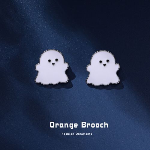 小幽灵可爱卡通胸针日系情侣个性金属徽章学生包包衣服别针装饰品