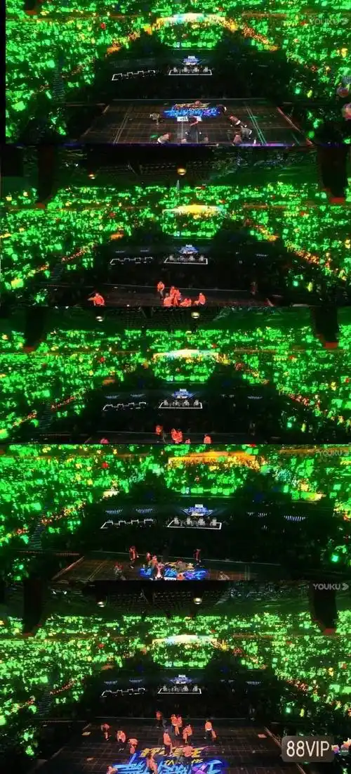今天的街舞决赛现场王一博粉丝也太猛了,这满场绿海#王一博又跳舞了
