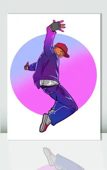 街舞人物剪影