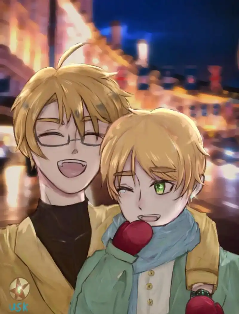 伦敦的夜."噗,笨蛋……" #黑塔利亚 #aph #亚瑟柯克 - 抖音