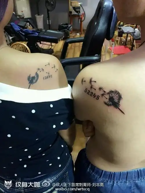 情侣纹身_纹身图案手稿图片_刘本高的纹身作品集