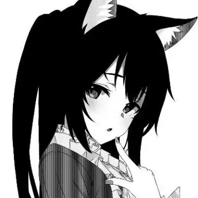 个性头像动漫女黑白唯美可爱女生图片