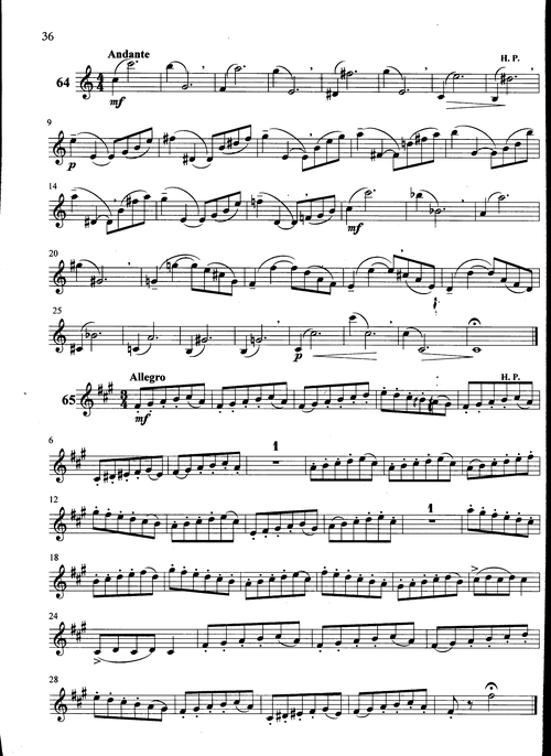 萨克斯管练习曲第100—036页文本简谱