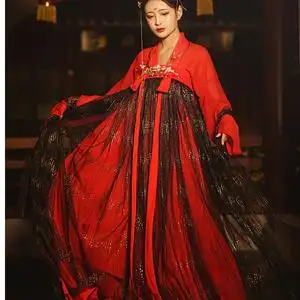 红黑色汉服襦裙