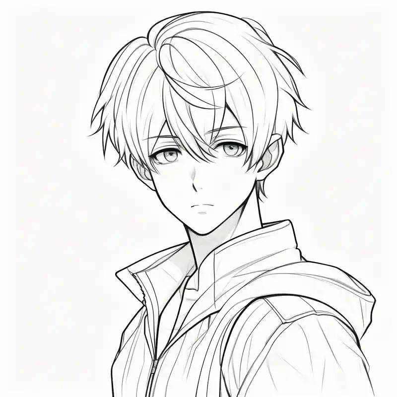 黑白线稿男生头像,谁用谁帅系列!做头像真的很好看!