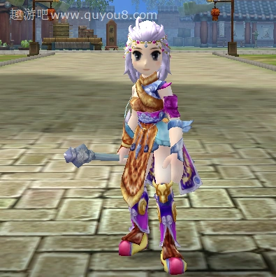 热血江湖紫火战裙女女披风图片展示